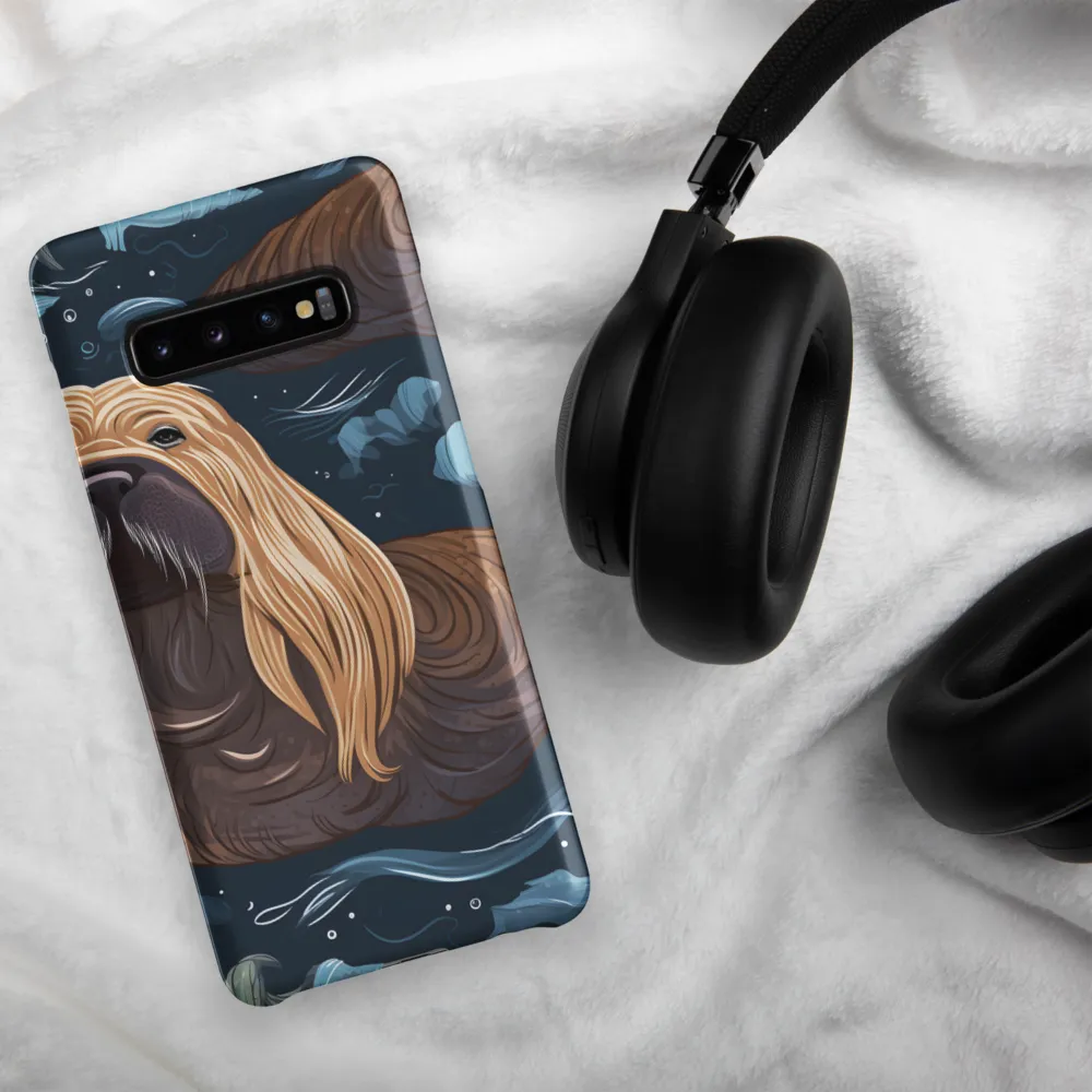 Whimsical Walruses in Deep Blue