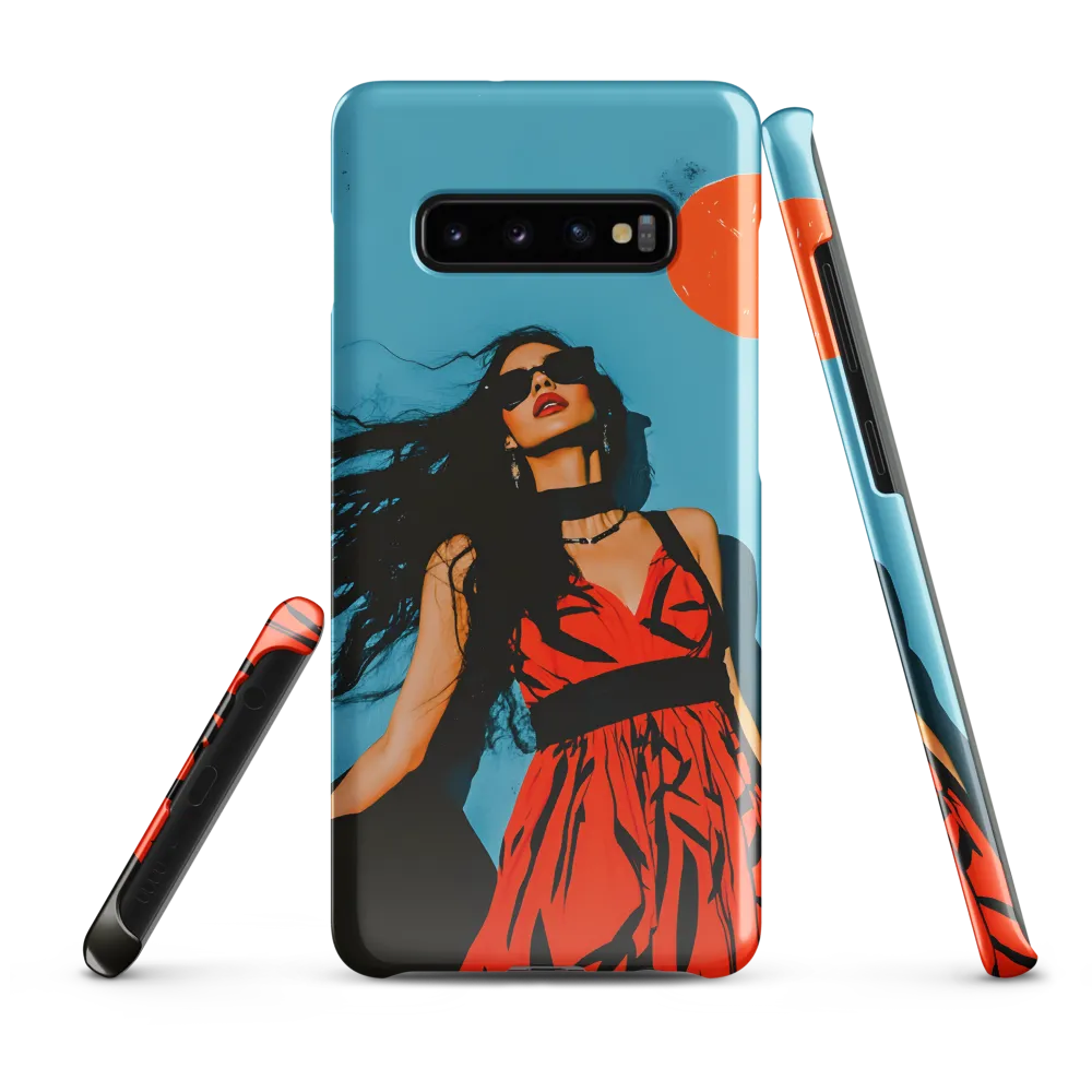 Sunset in Fashion: A Modern Portrait | Phone Case |  S10 Plus | Snap Case | Glossy