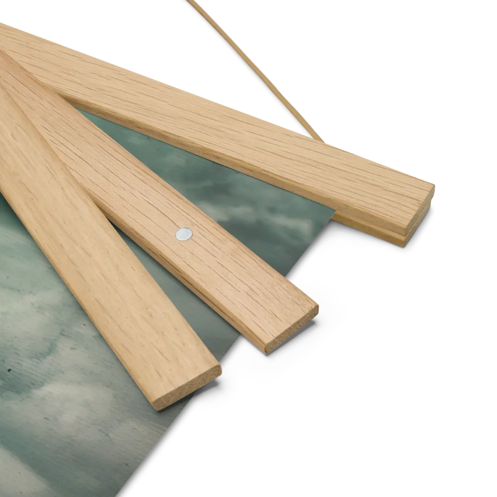 Ethereal Reflections: Identity in a Fragmented World | Poster With Oak Wood Hanger | 18″×18″