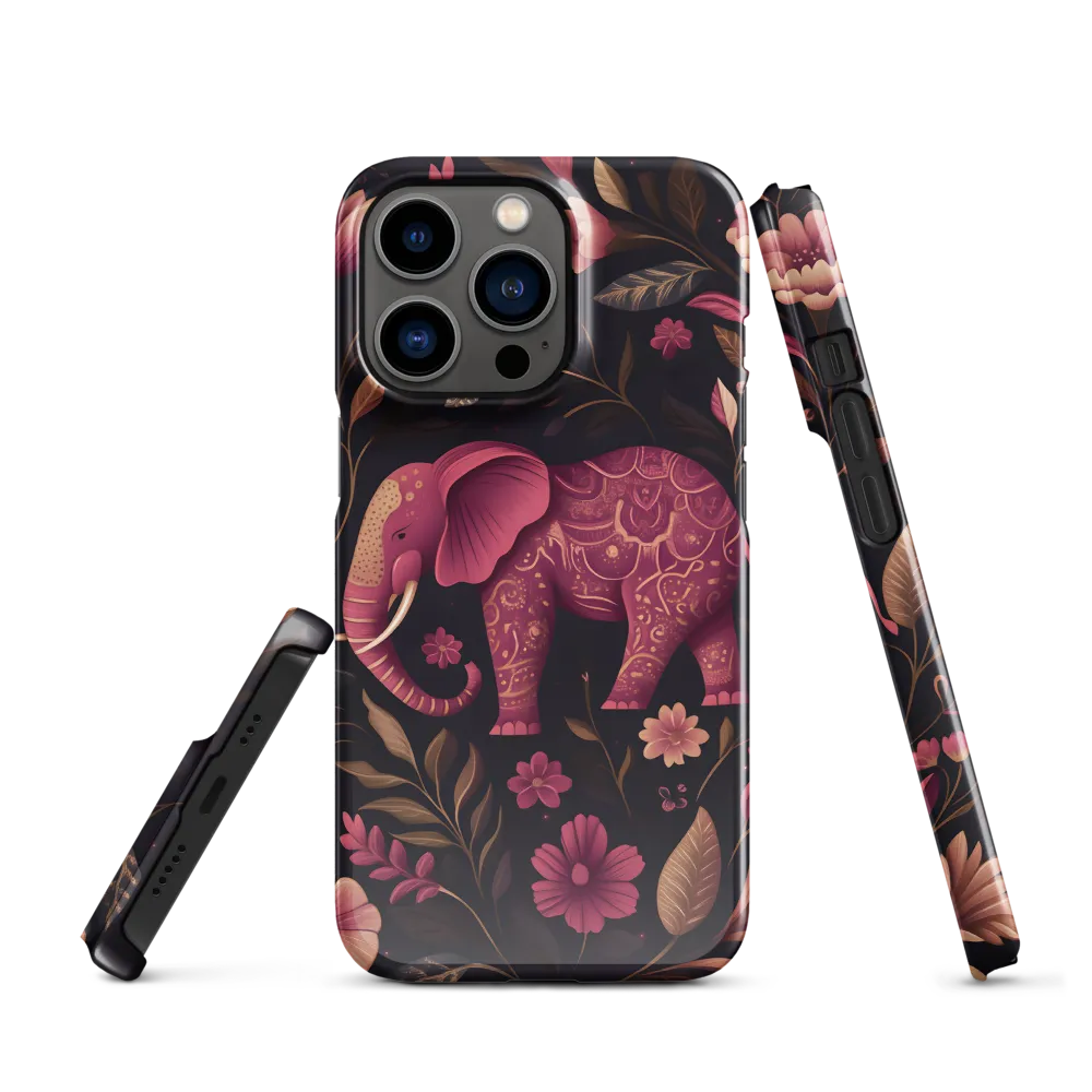 Paisley Elephant in Pink and Gold