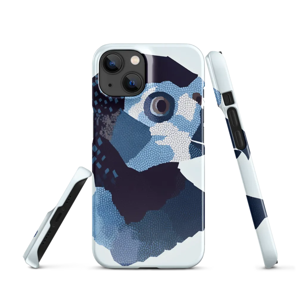 Abstract Avian Portrait in Blue
