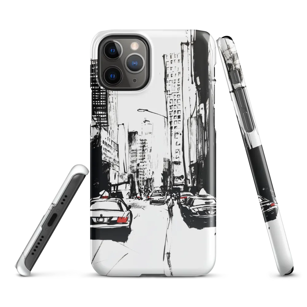 Urban Pulse: A Monochromatic Journey | Phone Case |  11 Pro | Snap Case | Glossy