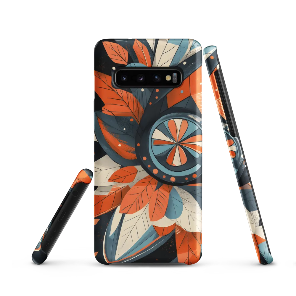 Floral Symphony in Orange and Teal