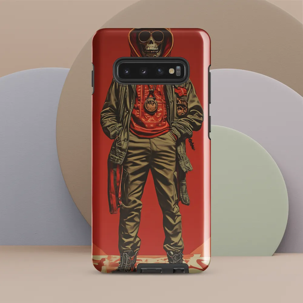 Urban Rebellion: The Skeleton Icon | Phone Case |  S10 Plus | Tough Case | Glossy