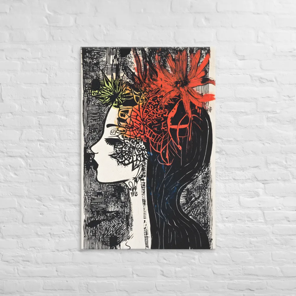 Harmonious Flora: A Portrait of Nature | Canvas | 32″×48″