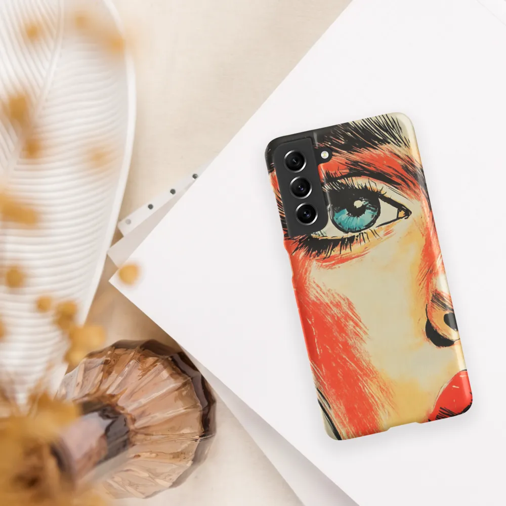 Intense Gaze: A Pop Art Portrait | Phone Case |  S21 FE | Snap Case | Matte