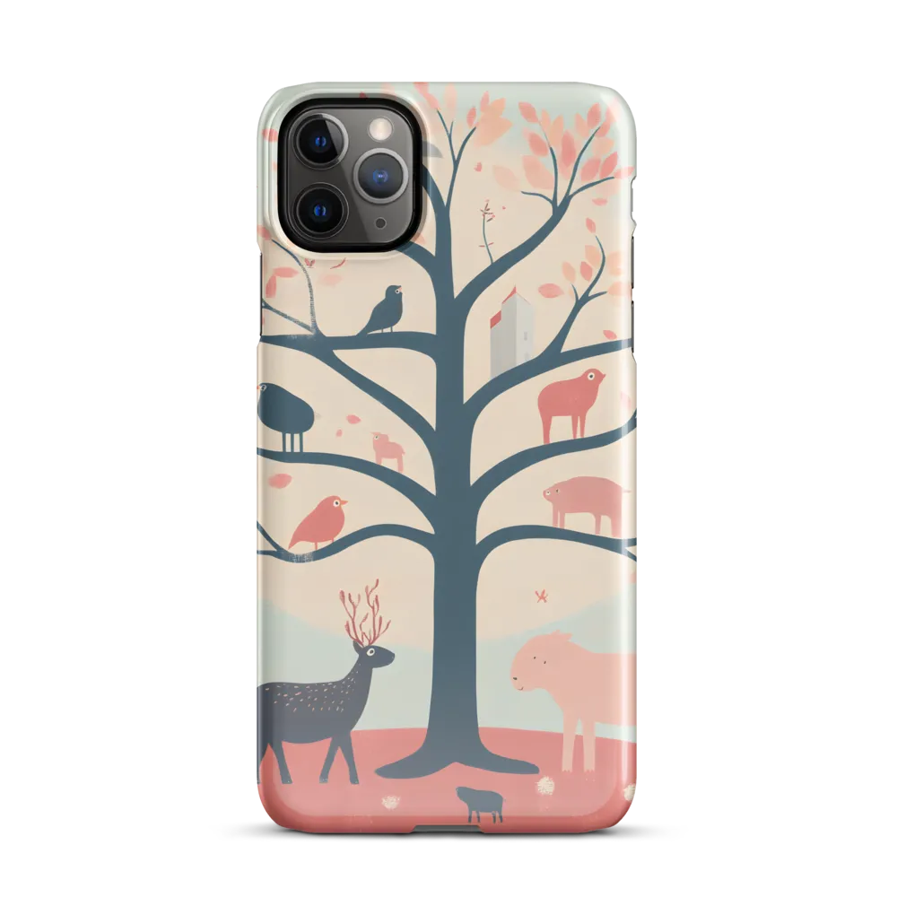 Whimsical Tree with Playful Creatures | Phone Case |  11 Pro Max | Snap Case | Glossy