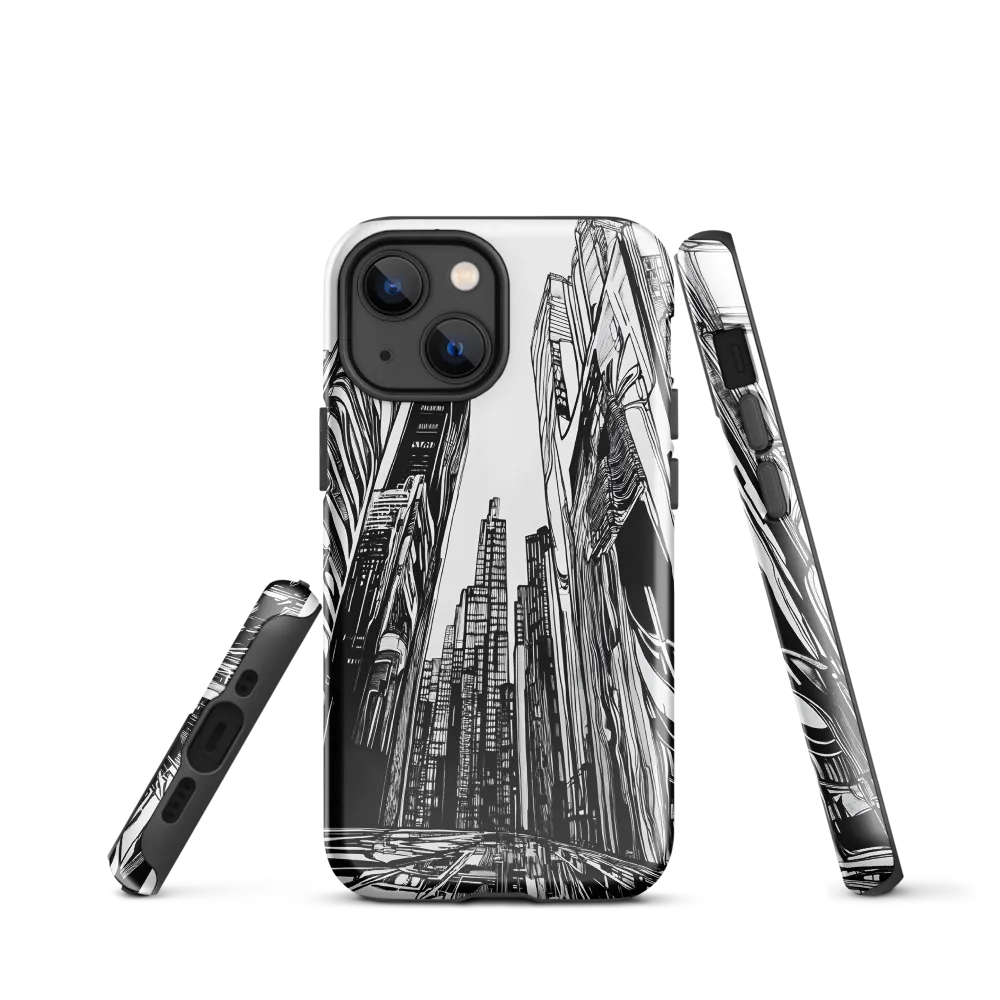 Urban Echoes: A Line Art Journey