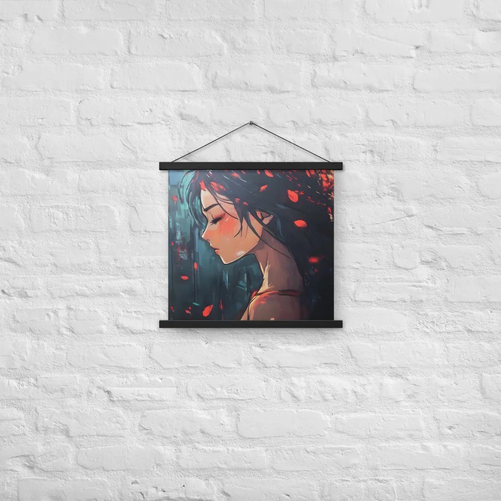 Whispers of Melancholy | Poster With Black Wood Hanger | 18″×18″