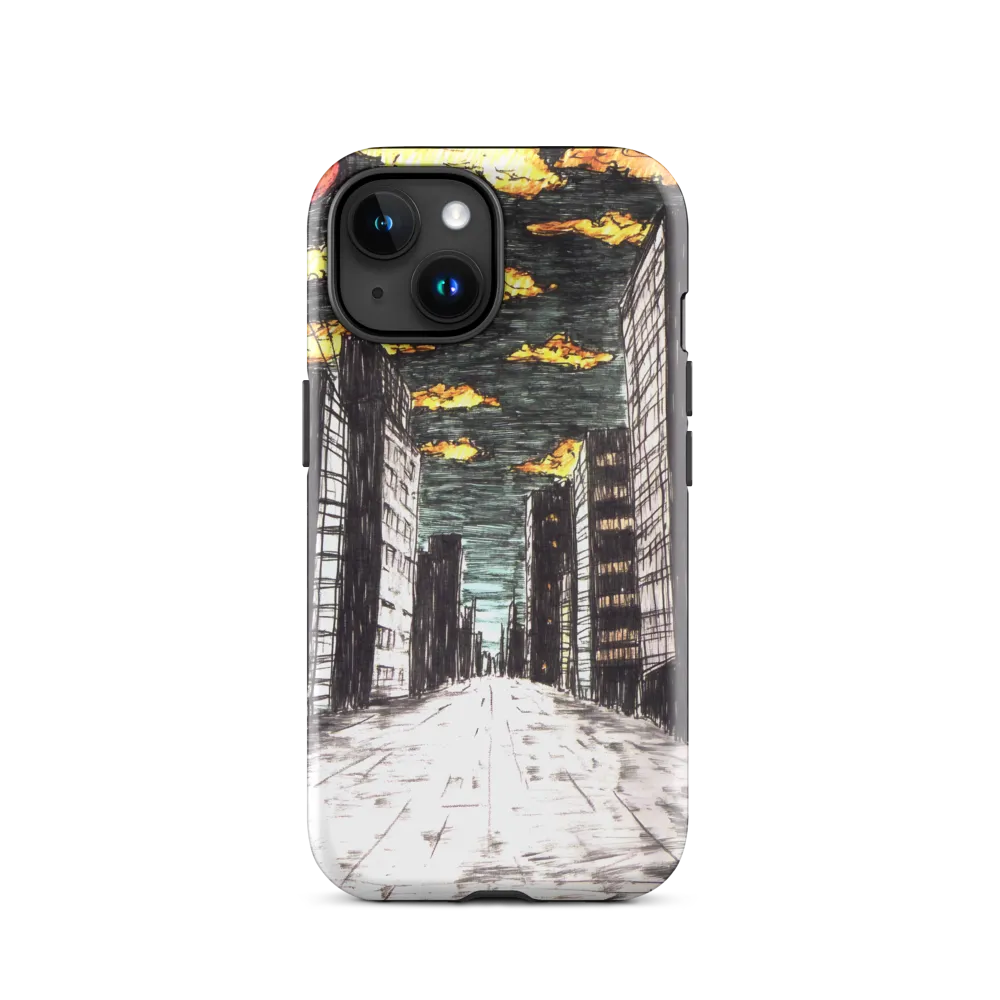 Eclipsed Cityscape | Phone Case |  15 | Tough Case | Glossy