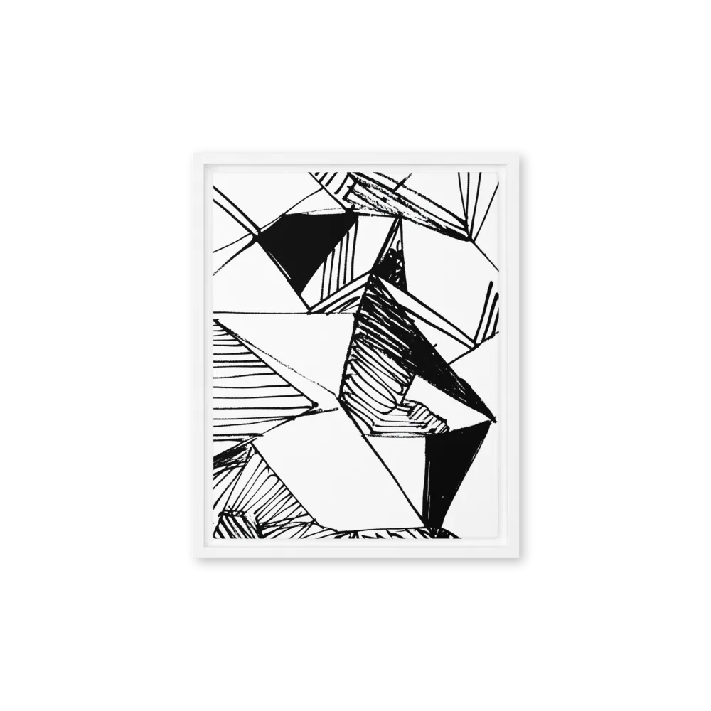 Dynamic Geometry in Ink | Canvas with White Frame | 11″×14″