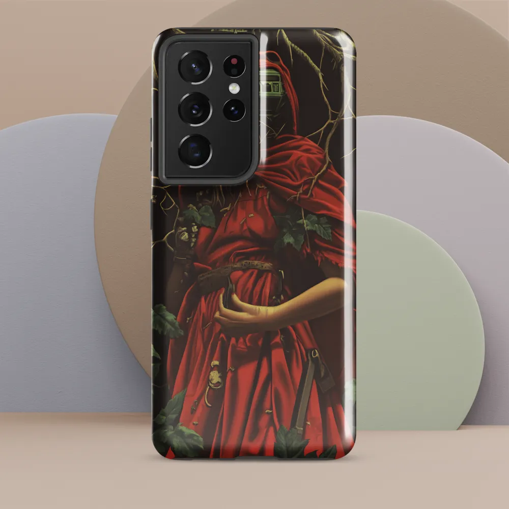 The Enigmatic Cloaked Traveler | Phone Case |  S21 Ultra | Tough Case | Glossy
