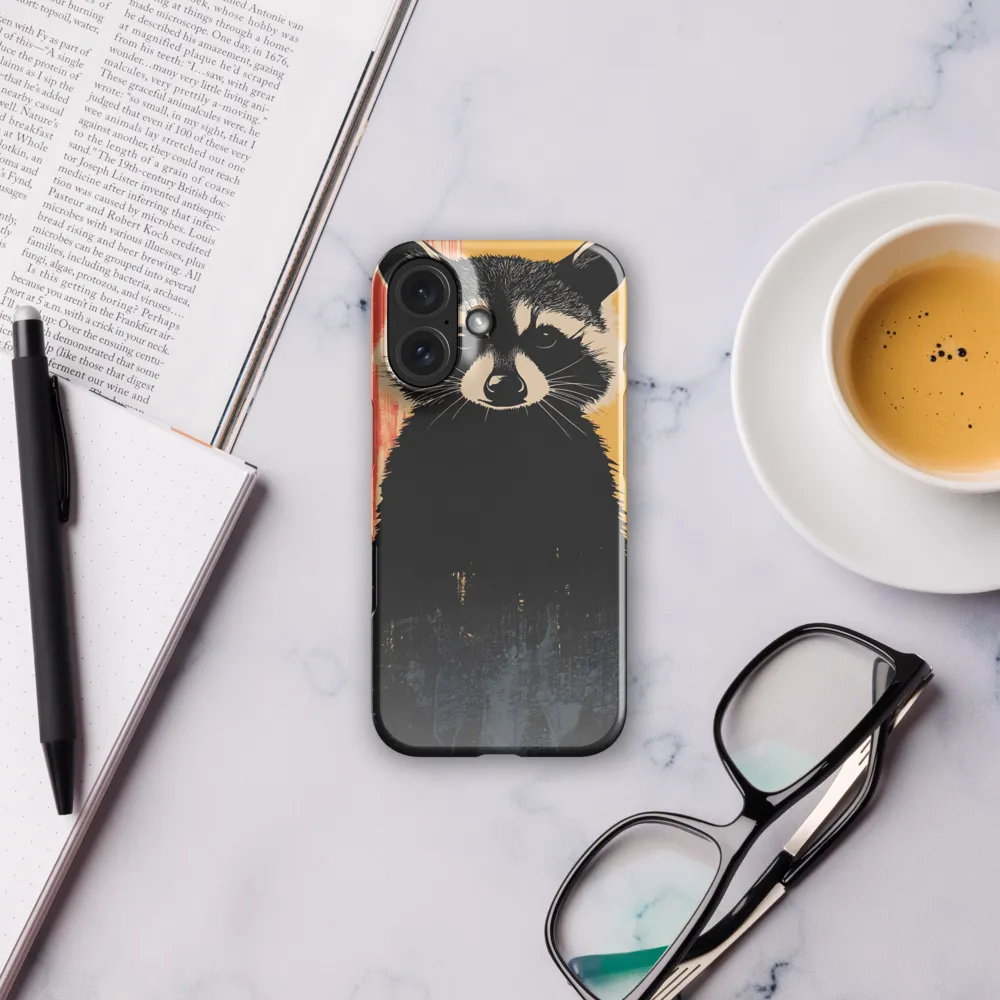 Whimsical Raccoon Portrait | Phone Case |  16 | Snap Case | Glossy