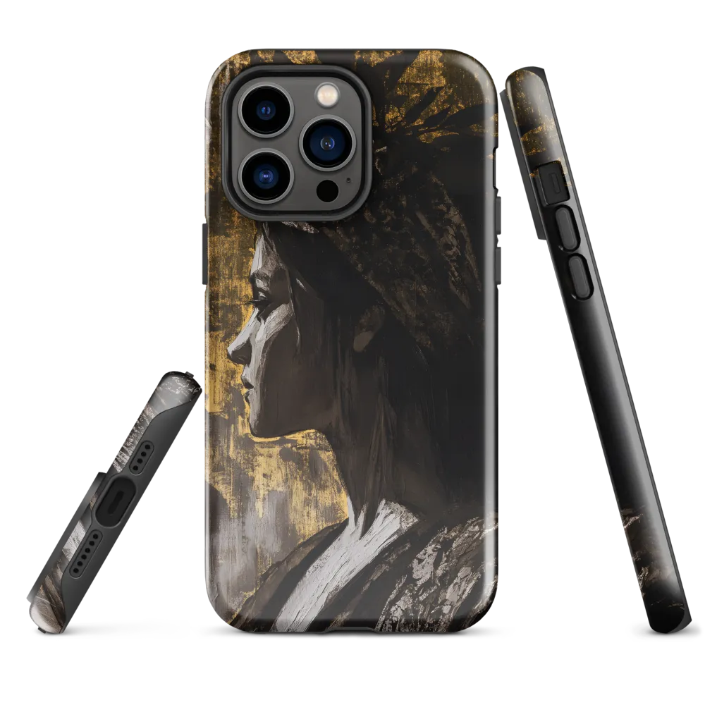 Golden Elegance: A Modern Profile Portrait