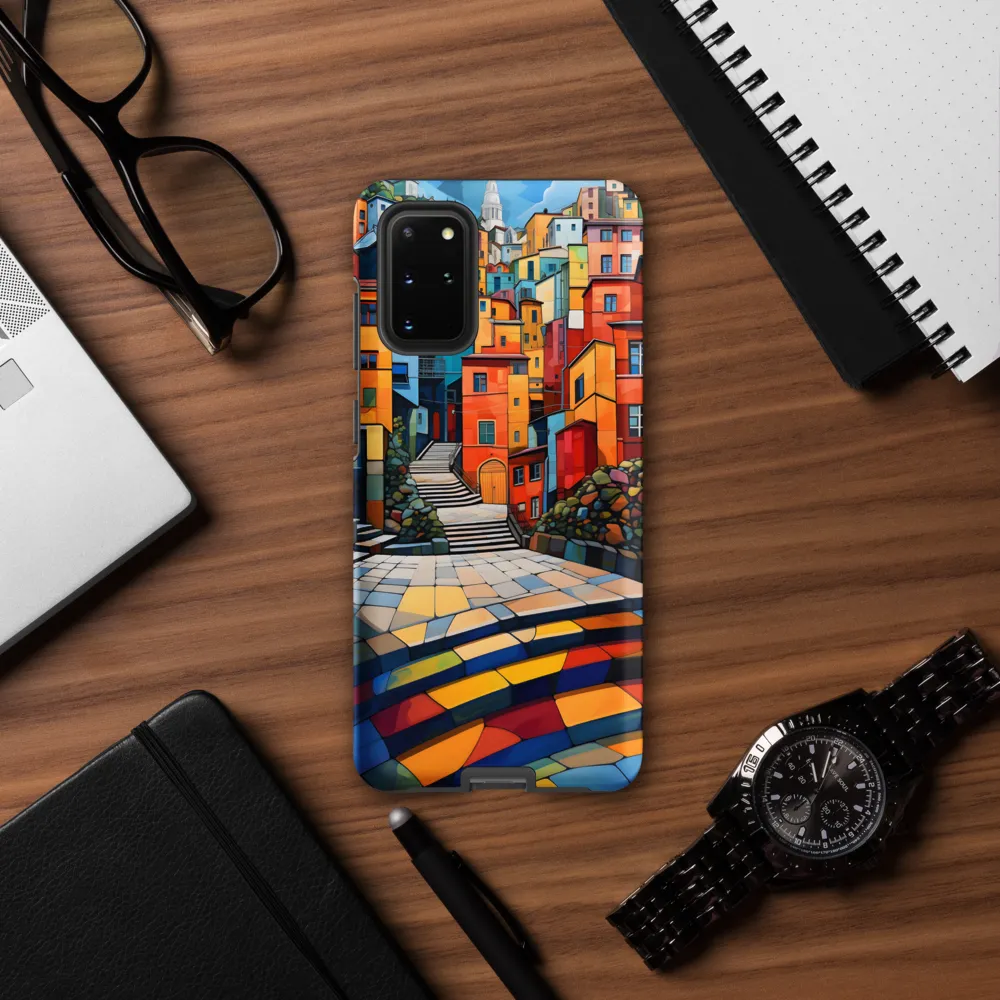 Vibrant Village: A Cubist Journey
