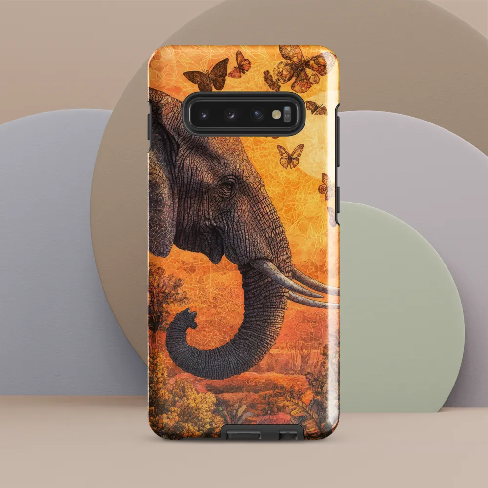 Whispers of the Wild: The Serene Elephant | Phone Case |  S10 Plus | Tough Case | Glossy