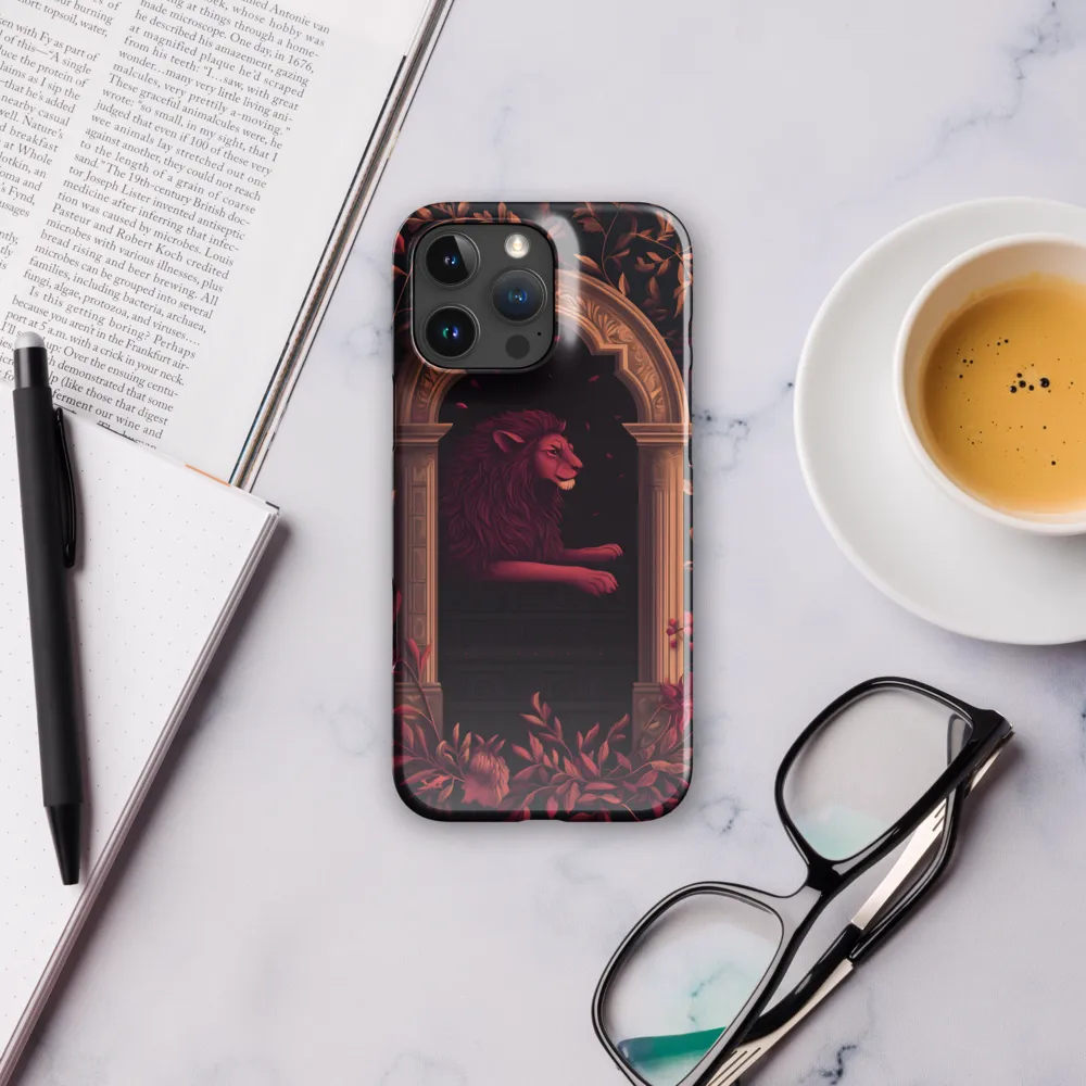 Regal Serenity: A Lion's Rest | Phone Case |  16 Pro Max | Snap Case | Glossy