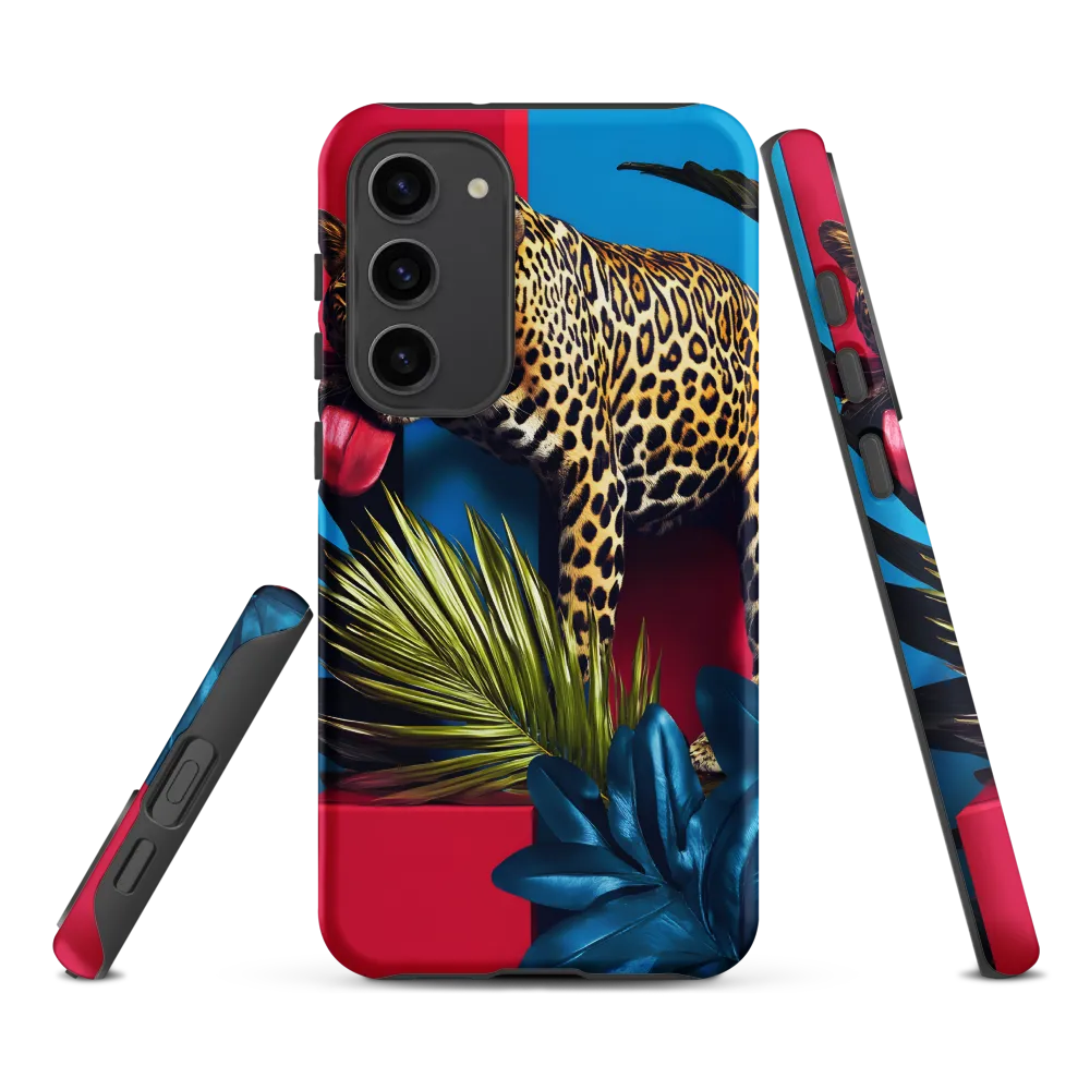 Playful Leopard in Vibrant Paradise