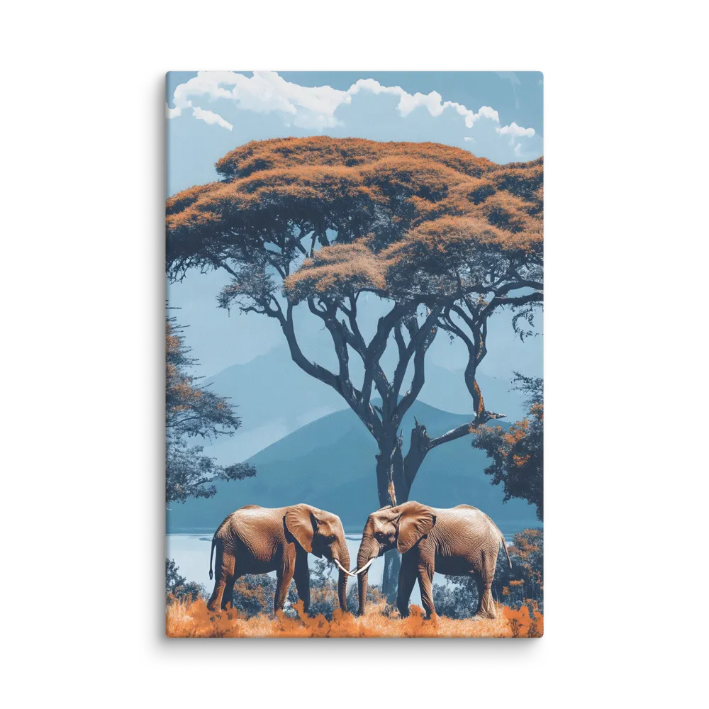 Elephants Amidst Serenity | Art Print