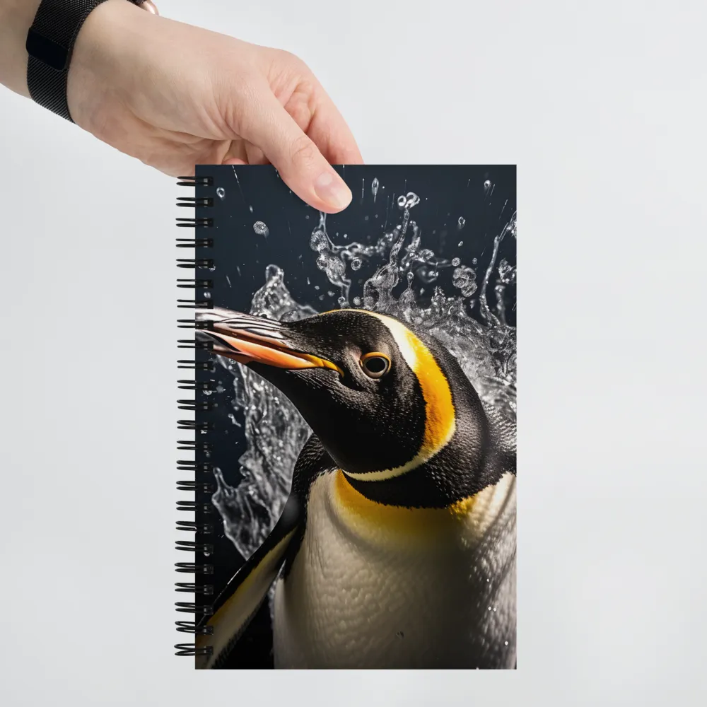 Emerging Majesty: The Penguin in Motion | Spiral Notebook