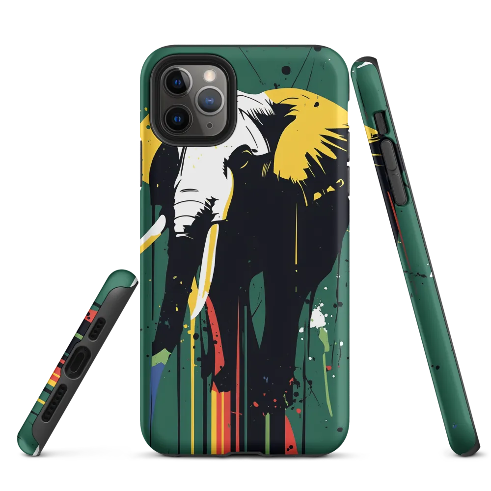 Majestic Minimalism: The Colorful Elephant