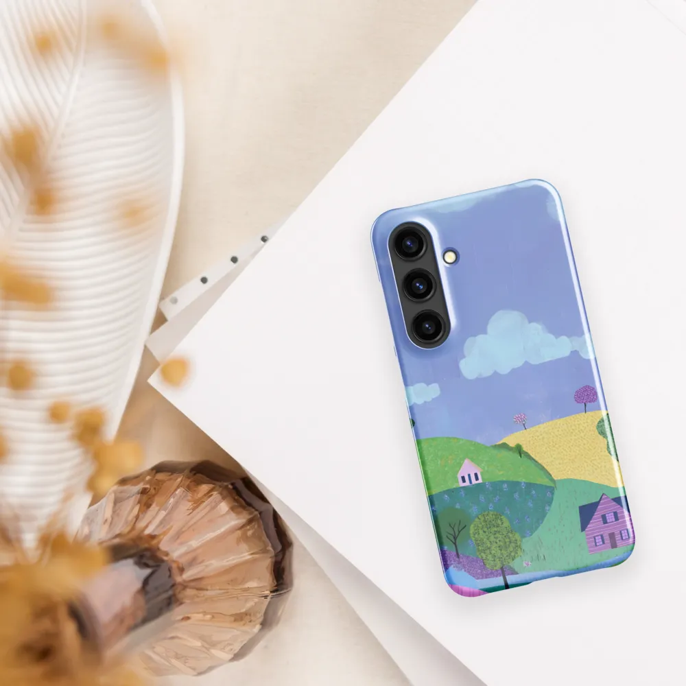 Whimsical Hills and Quaint Homes | Phone Case |  S24 | Snap Case | Glossy