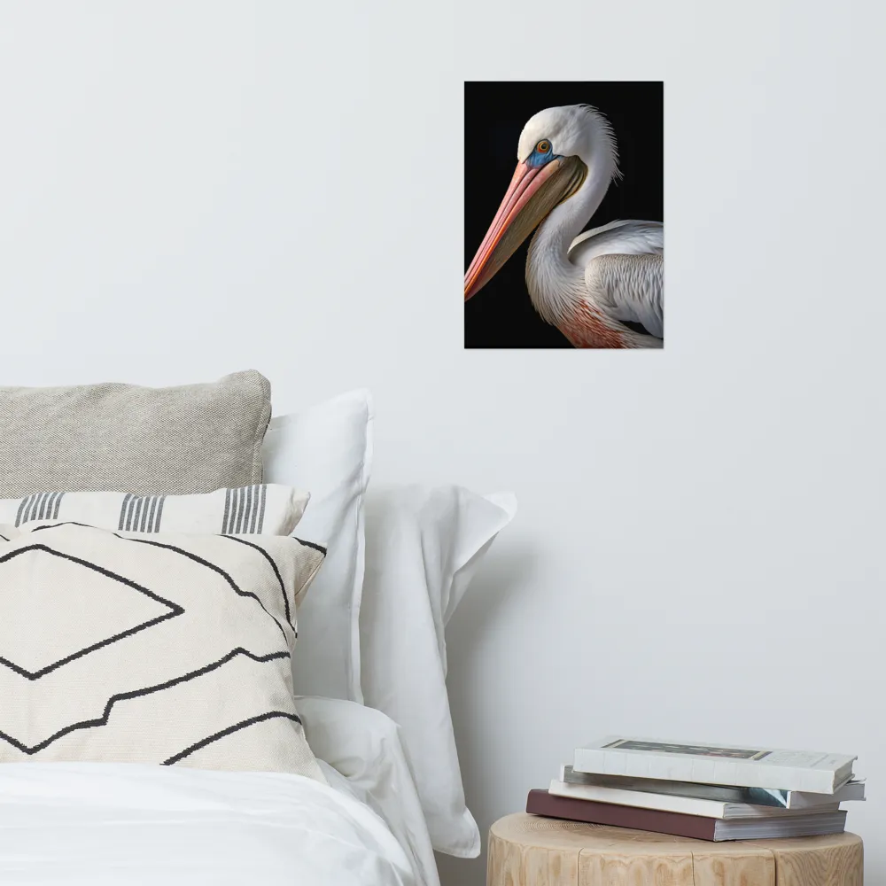 Elegance in White: The Pelican | Poster | 12″×16″
