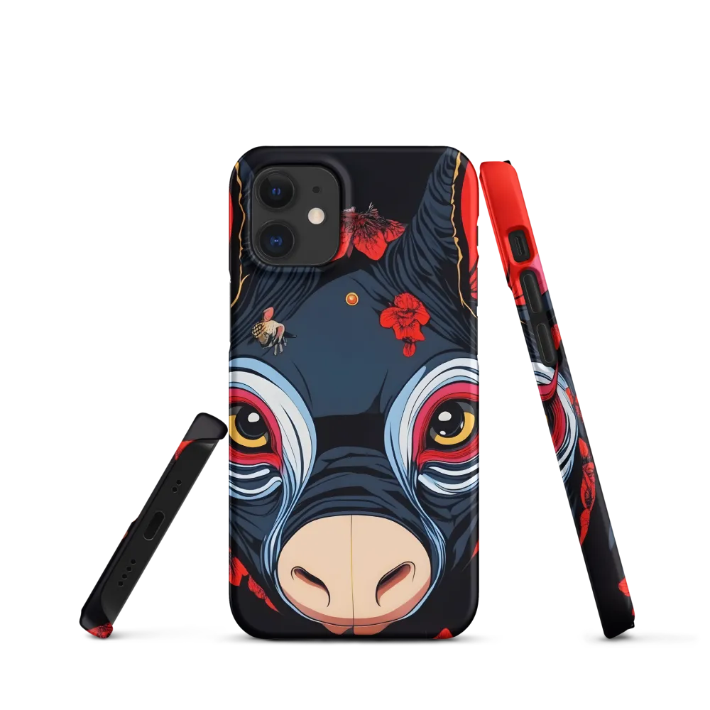 Mystical Bull with Floral Motifs