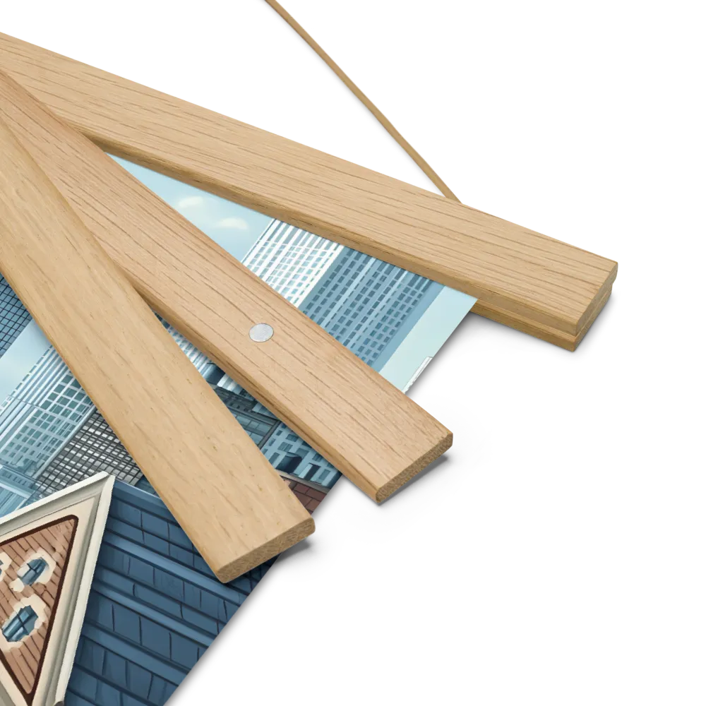 Urban Symphony | Poster With Oak Wood Hanger | 10″×10″