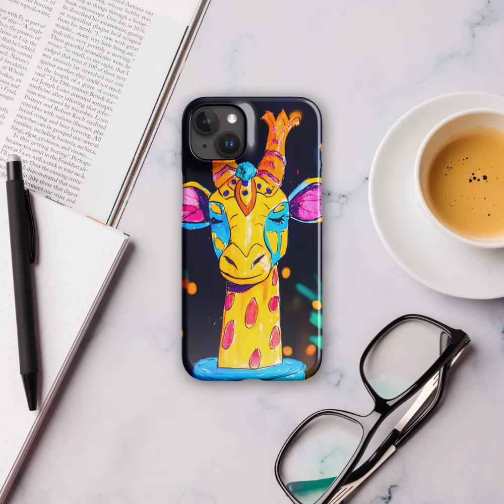 Whimsical Giraffe in Vibrant Colors | Phone Case |  15 Plus | Snap Case | Glossy