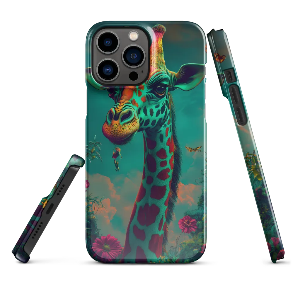 Whimsical Giraffe Among Blossoms