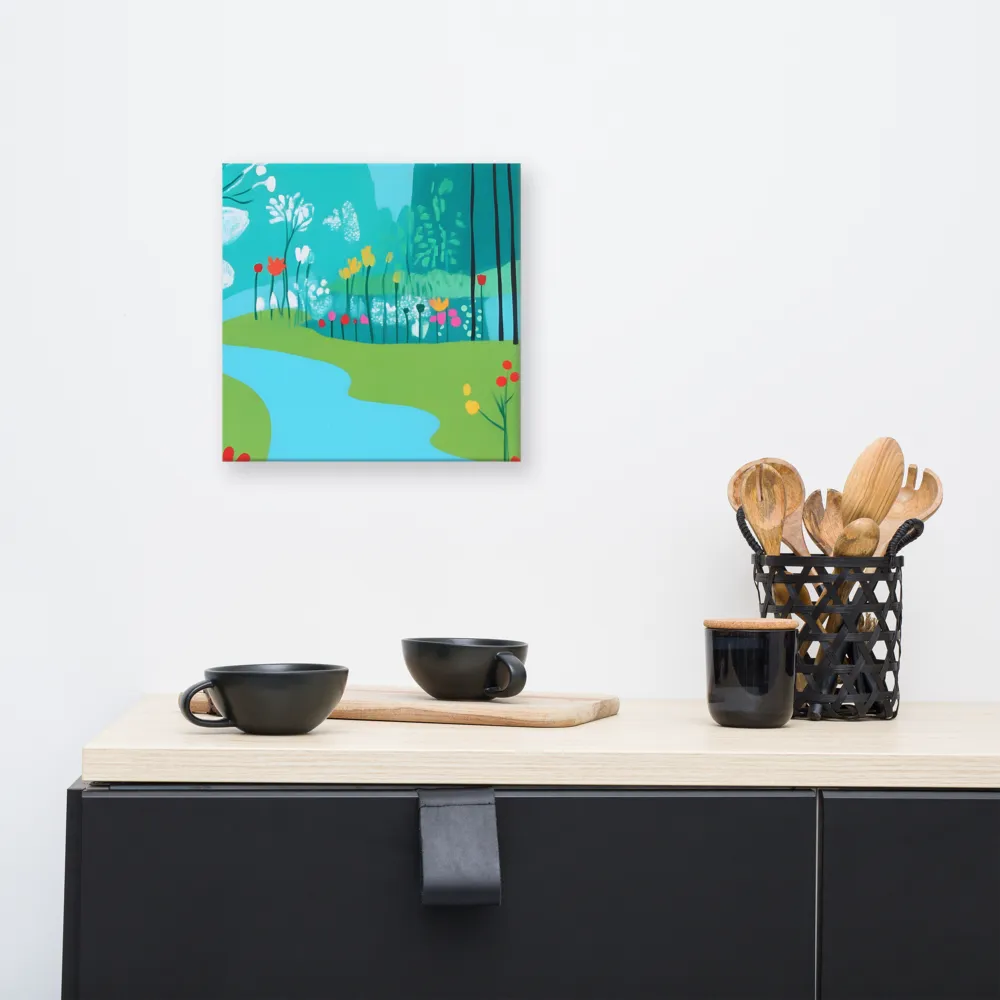 Whispers of Spring: A Colorful Retreat | Canvas | 12″×12″