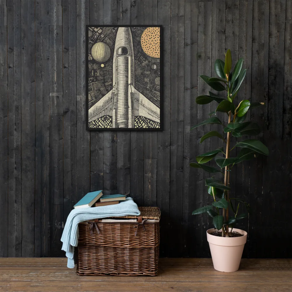 Voyage to the Unknown | Canvas with Black Frame | 20″×28″