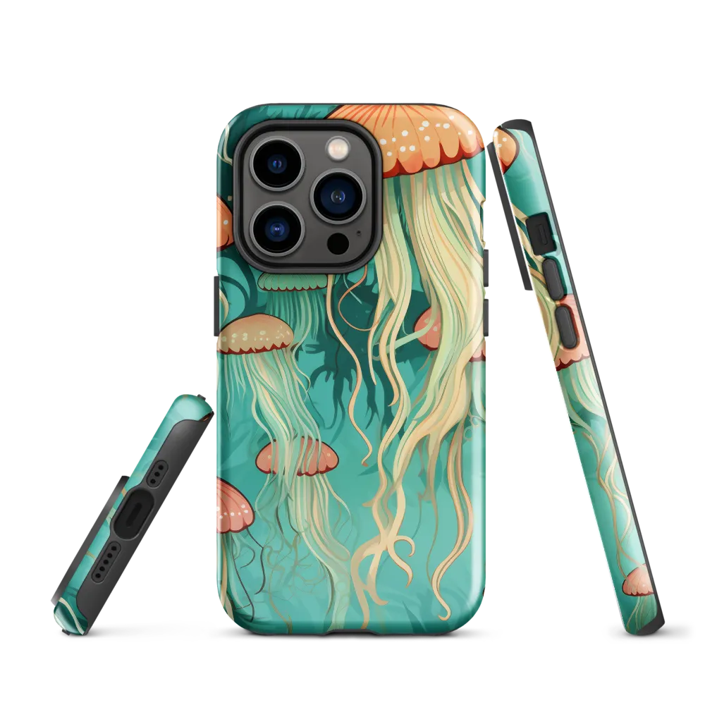Ethereal Dance of Jellyfish | Phone Case |  14 Pro | Tough Case | Glossy