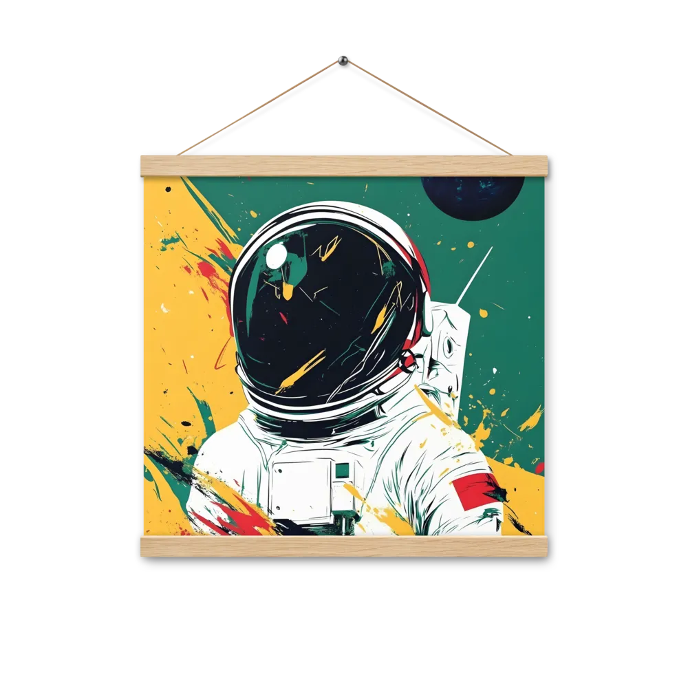 Galactic Explorer: A Modern Odyssey | Poster With Oak Wood Hanger | 16″×16″