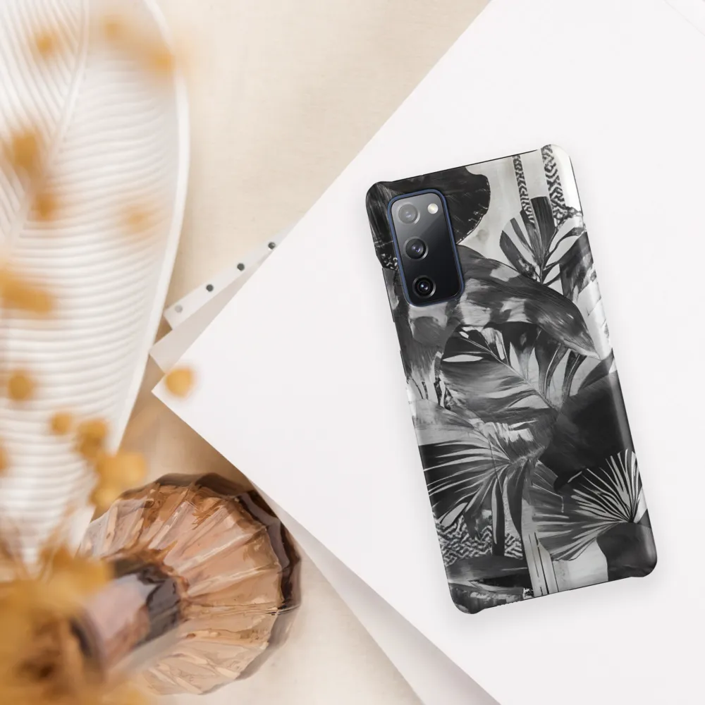 Monochrome Serenity in Tropical Foliage