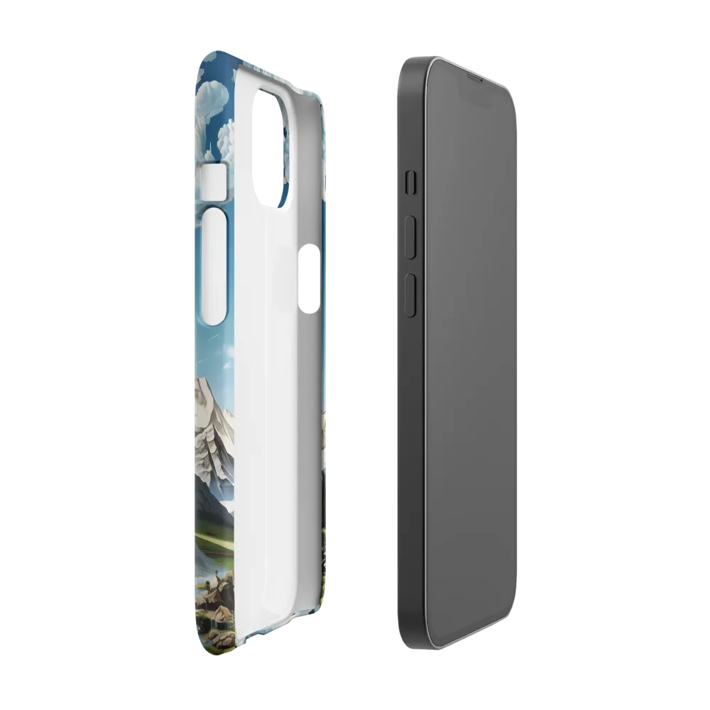 Majestic Cascade: A Mountain Masterpiece | Phone Case |  13 | Snap Case | Glossy