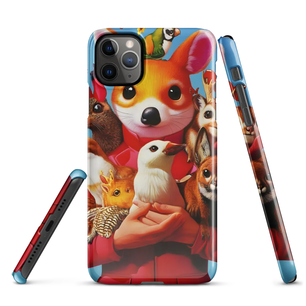 Harmony in Whimsy: A Modern Animal Ensemble | Phone Case |  11 Pro Max | Snap Case | Glossy