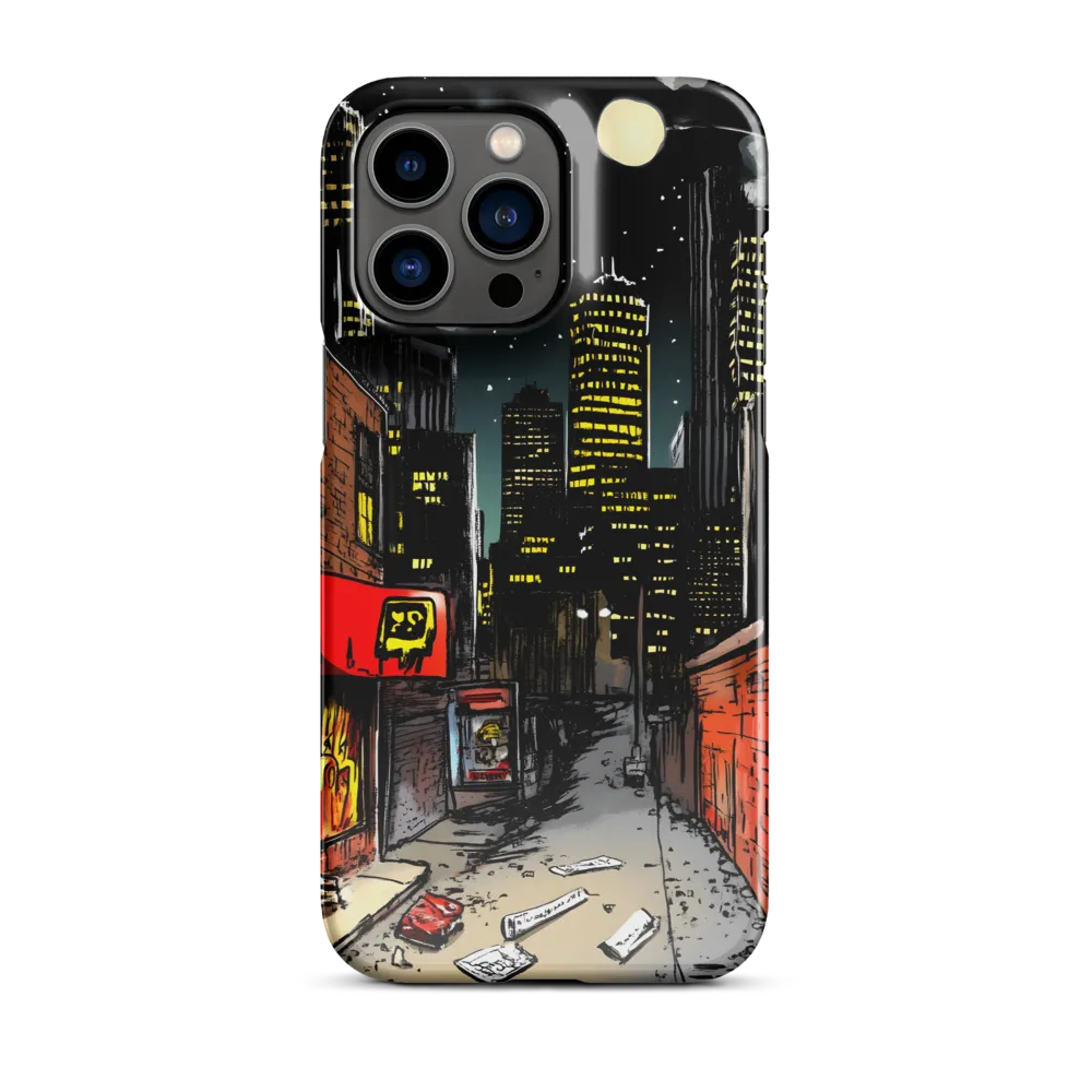 Nocturnal Cityscape: The Hidden Alley | Phone Case |  14 Pro Max | Snap Case | Glossy