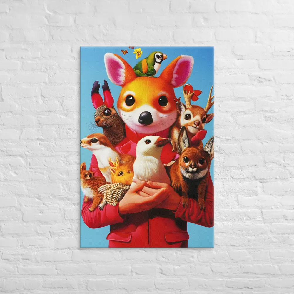 Harmony in Whimsy: A Modern Animal Ensemble | Canvas | 32″×48″