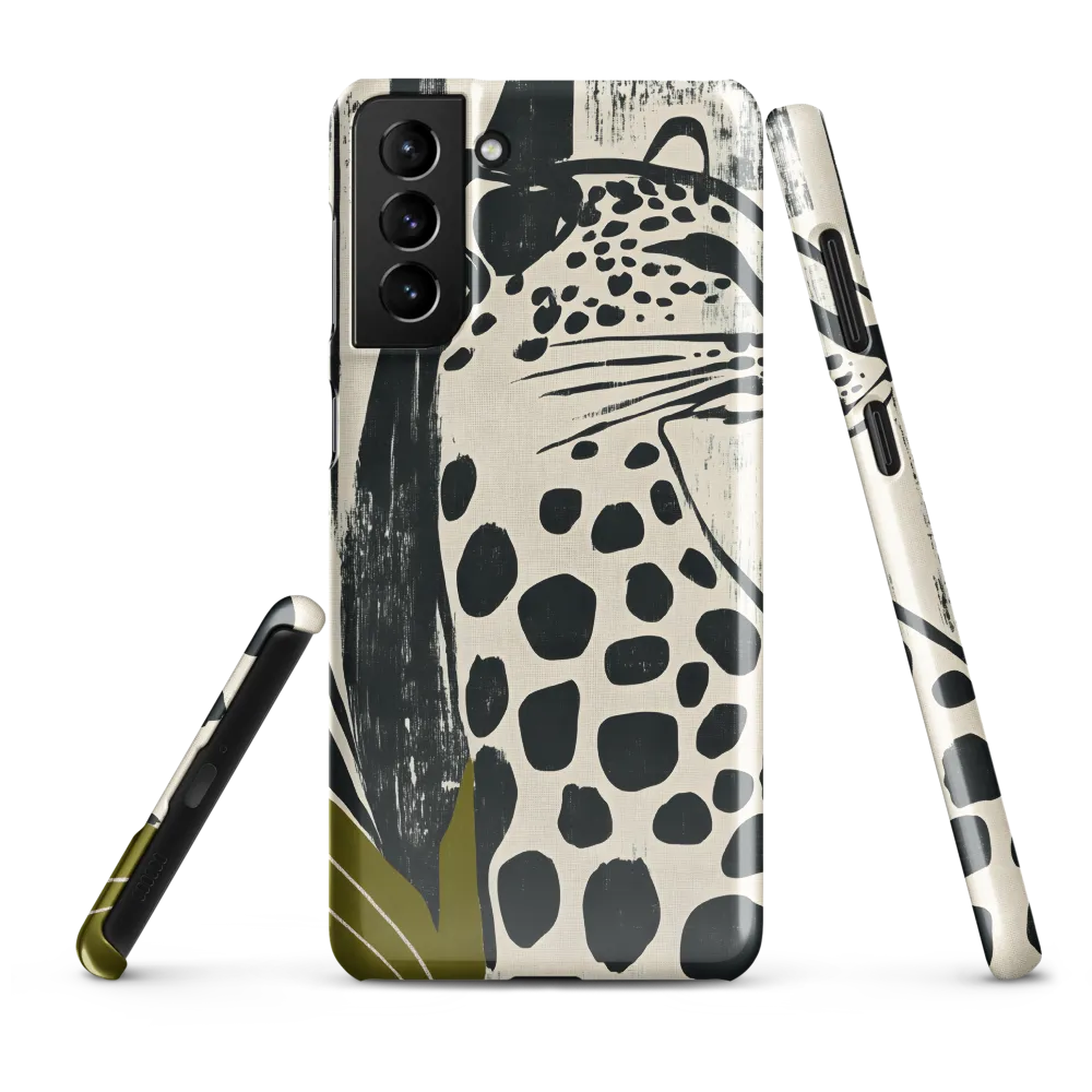 Leopard in Silhouette: A Modern Appeal | Phone Case |  S21 Plus | Snap Case | Glossy