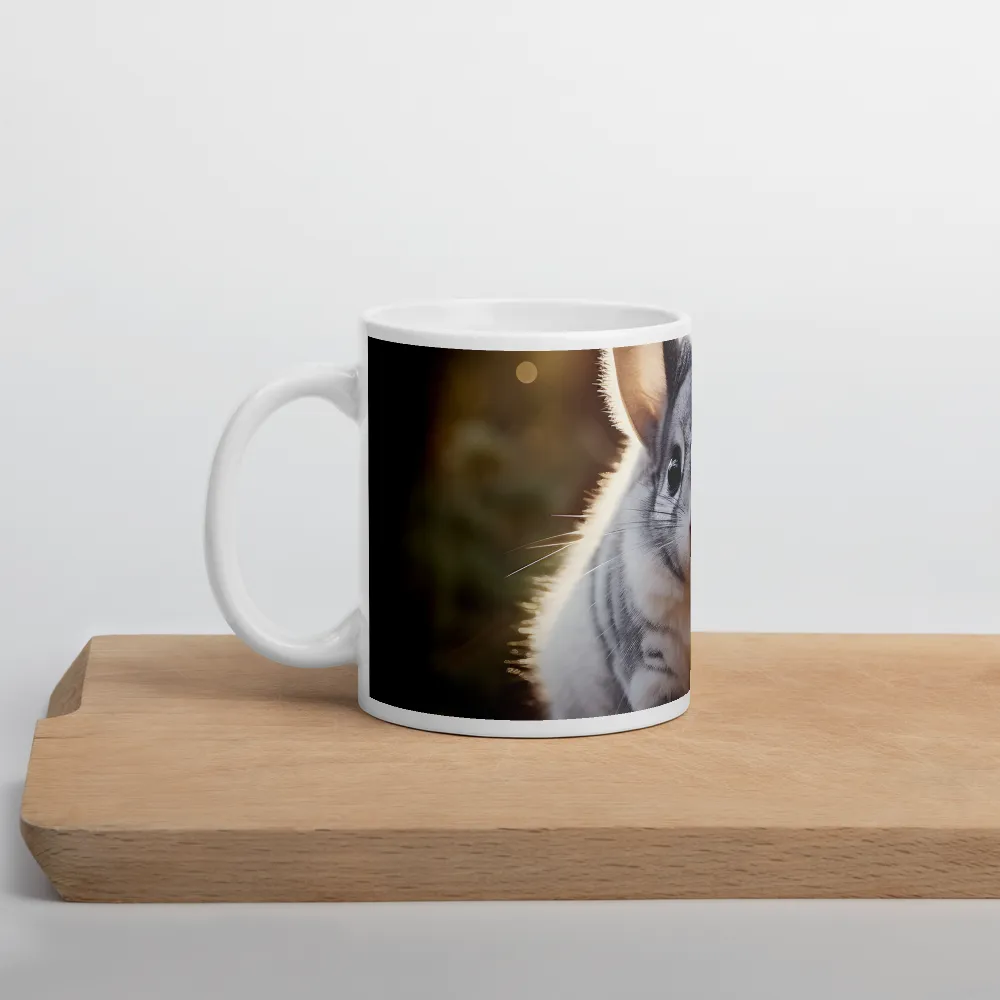 Curious Chinchilla in the Forest | Mug with White inside | 11 oz