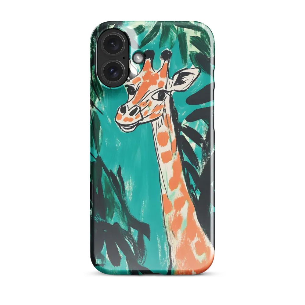 Curious Giraffe in Lush Greenery | Phone Case |  16 Plus | Snap Case | Glossy