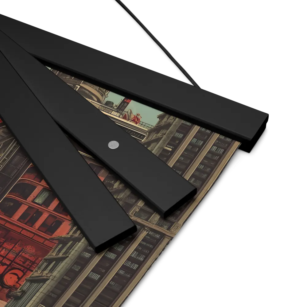 A Glimpse of Tomorrow: Urban Ambition | Poster With Black Wood Hanger | 12″×12″