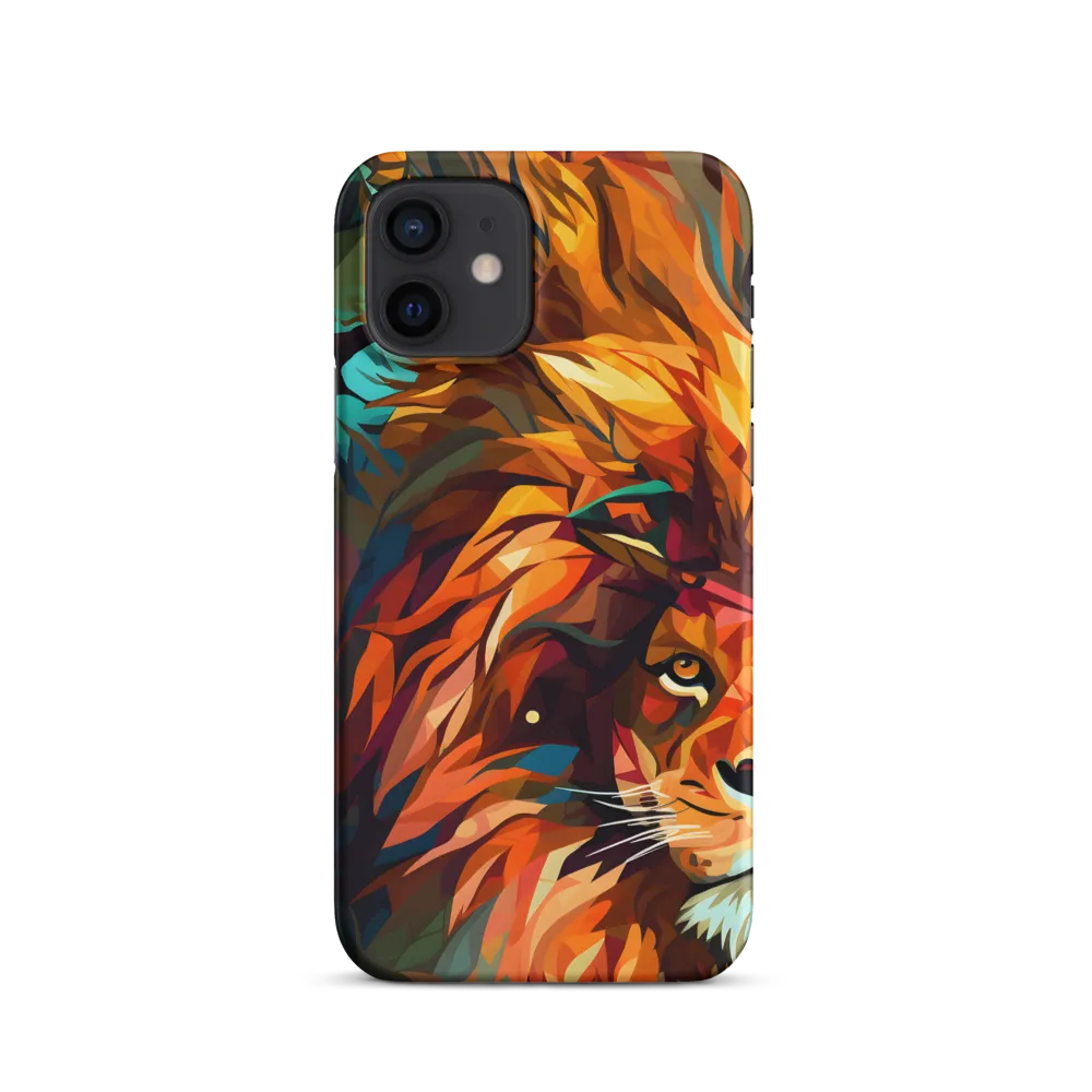 Majestic Gaze: The Polygonal Lion
