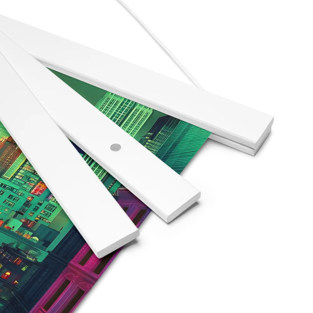 Urban Surrealism: Neon Dreams | Poster With White Wood Hanger | 10″×10″