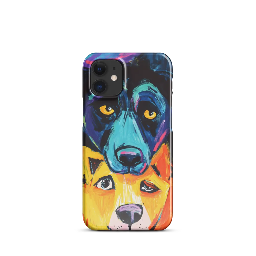 Vibrant Companions: An Expression of Canine Spirit | Phone Case |  12 Mini | Snap Case | Glossy