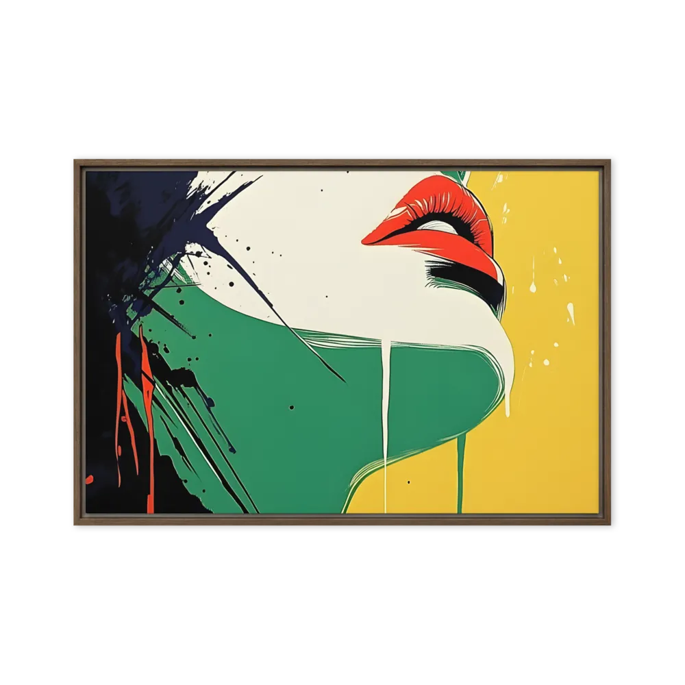 Bold Reflections: A Pop Art Portrait | Canvas with Brown Frame | 20″×30″