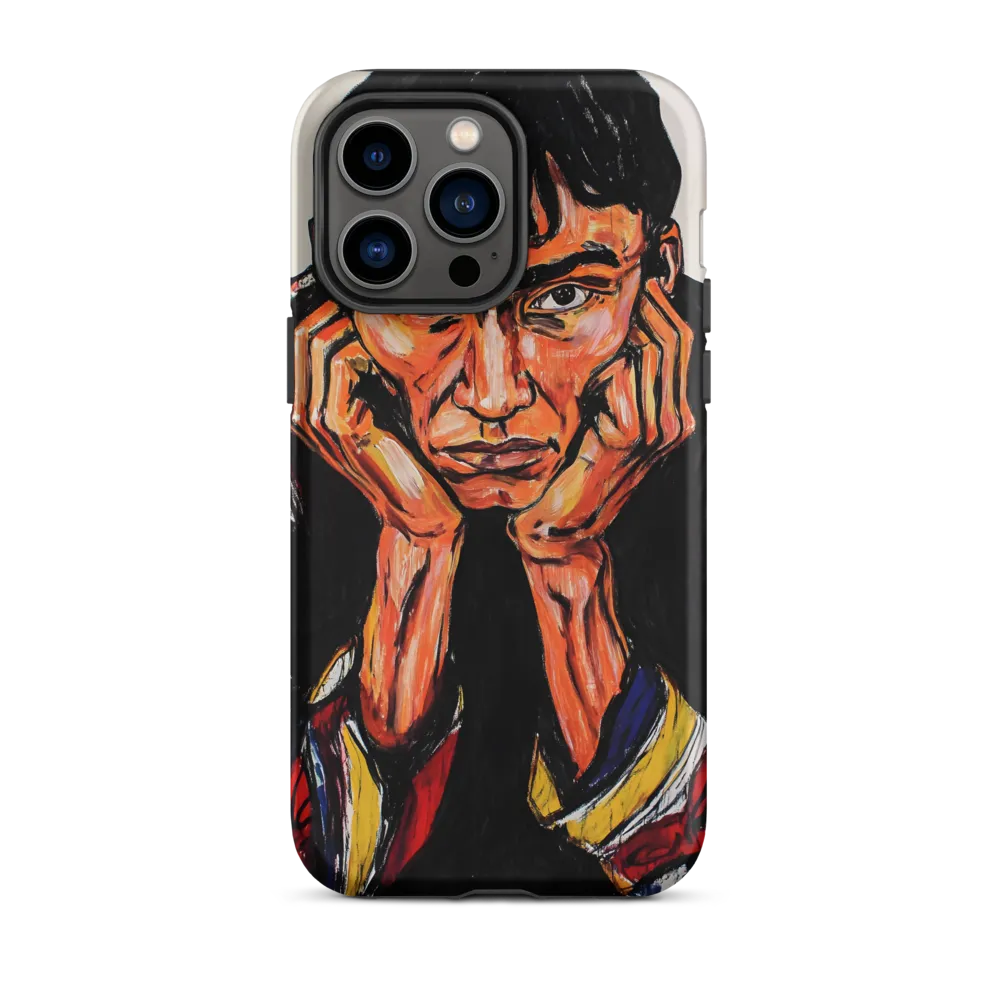 Contemplative Intensity: An Expressionist Portrait