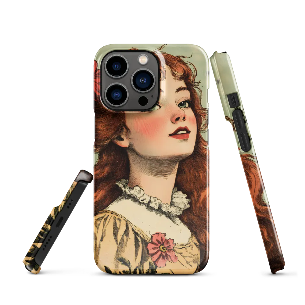 Whimsical Portrait of a Flower-Adorned Girl